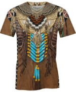 welcomenative native fringed motifs 3d t shirt all over print t shirt 
