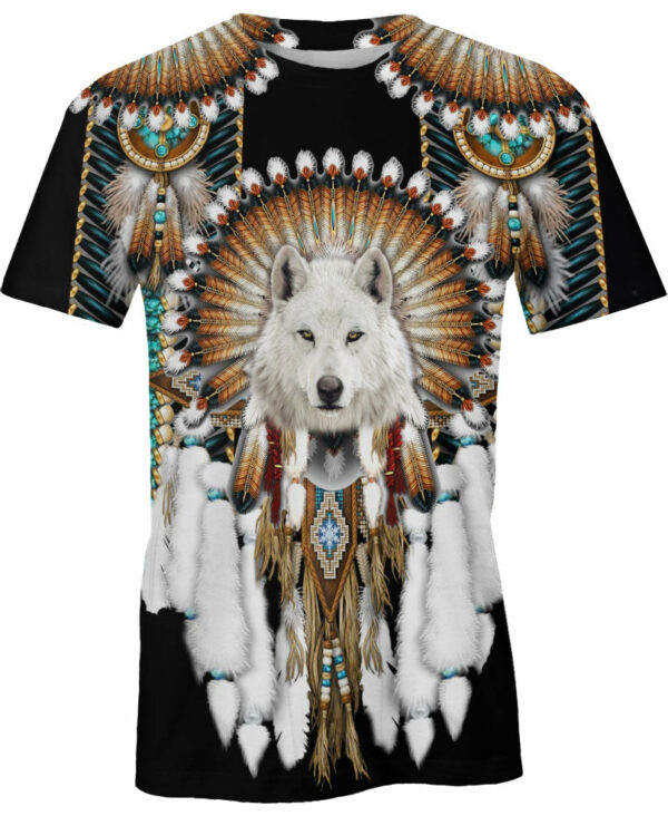 Native Wolf, 3D T Shirt, All Over Print T Shirt, Native American ...