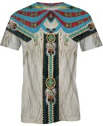 welcomenative white native pattern 3d t shirt all over print t shirt 