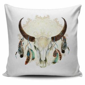 white bison tribe native american pillow covers