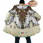 White Native Pattern Dream Cloak