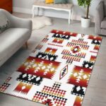 white native tribes pattern native american area rug