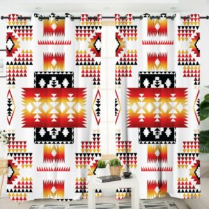 white native tribes pattern native american living room curtain