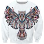 white owl native american 3d sweatshirt