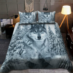 white wolf native american bedding set 1