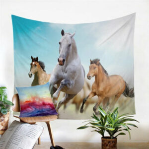 wild horse dreamcatcher tapestry 1