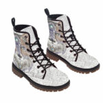 wolf feather leather martin short boots