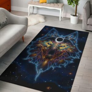 wolf galaxy native american design area rug no link