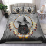 wolf native american bedding set 1