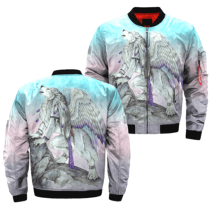 wolf with wings native bomber jacket jknative 0014