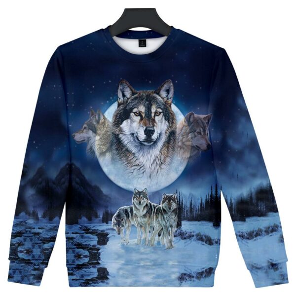 wolves native american 3d sweatshirt