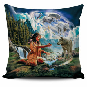 wolves native women native american pillow covers gb nat00050 pill01