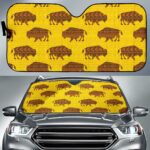 yellow bison pattern native american auto sun shades no link 1