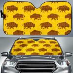 yellow bison pattern native american auto sun shades no link
