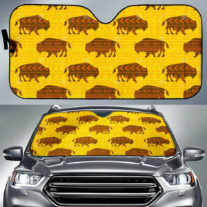 yellow bison pattern native american auto sun shades no link 2