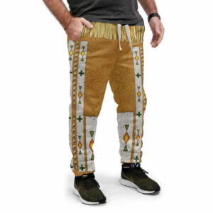 yellow pattern sweatpants