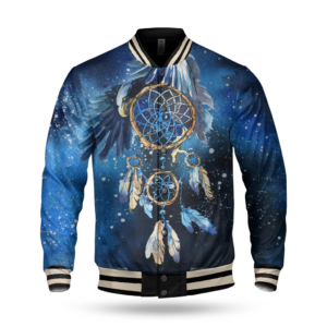 gb nat00065 blue galaxy dreamcatcher baseball jacket