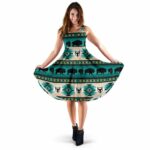 green running bisons native american 3d dress
