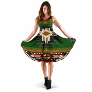 indigenous green native american 3d dress