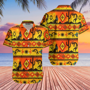 kokopelli myth yellow native american aloha hawaiian shirts for men and women 1