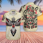 native american cream aloha hawaiian shirts for men for women wt6474