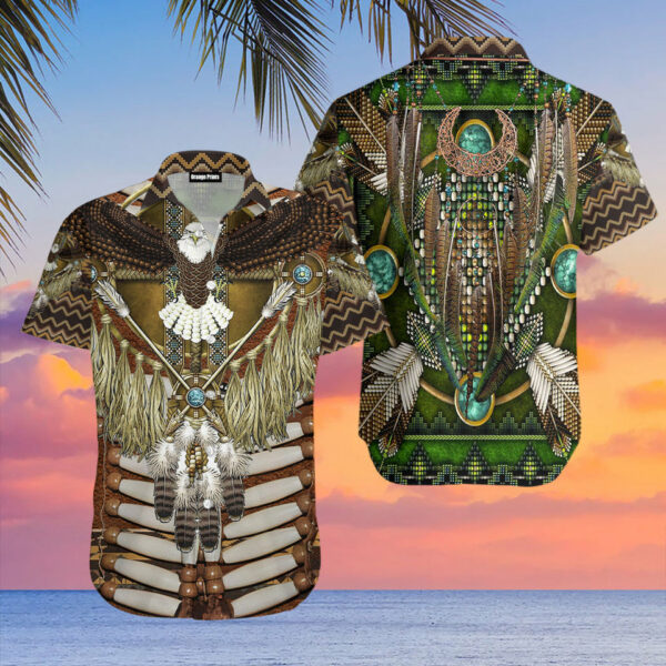 native pattern aloha hawaiian shirts for men and women wt5607