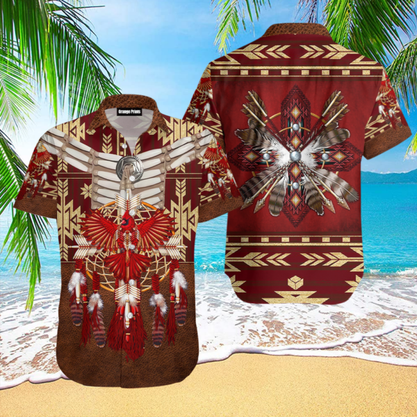 native pattern aloha hawaiian shirts for men and women wt5635
