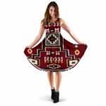 red native american 3d dress