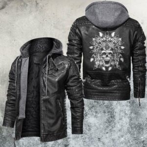 skull leather jacket native