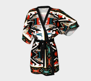 tribal colorful pattern native american kimono robe 1