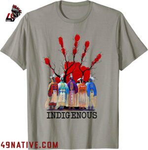 Native American Indigenous Red Hand Women Gifts T Shirt