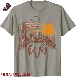 Roam Free Native American Indian Thunderbird Symbol T Shirt