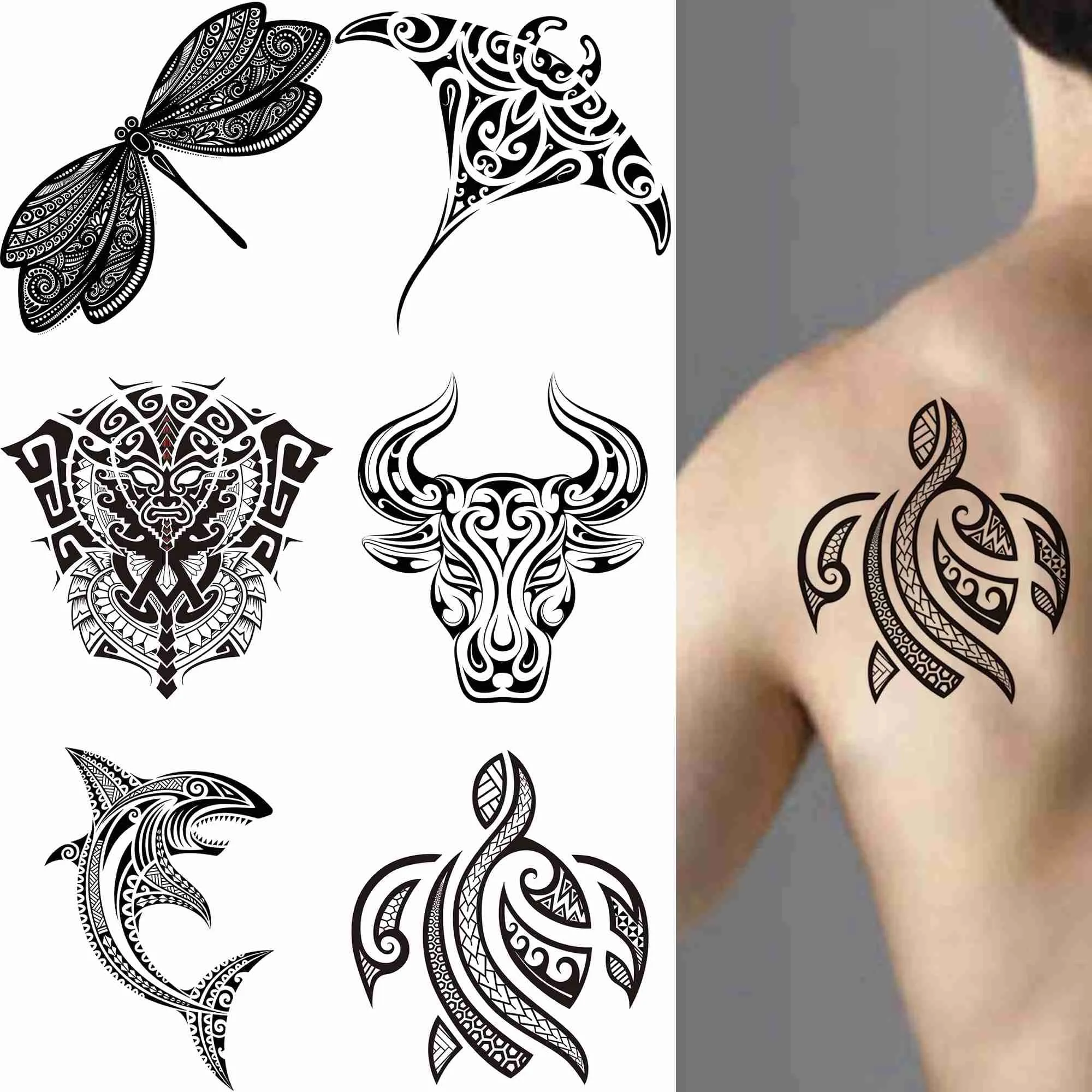 Indian Mandala Tattoo Design Waterproof For Men and Women Temporary Ta –  Temporarytattoowala