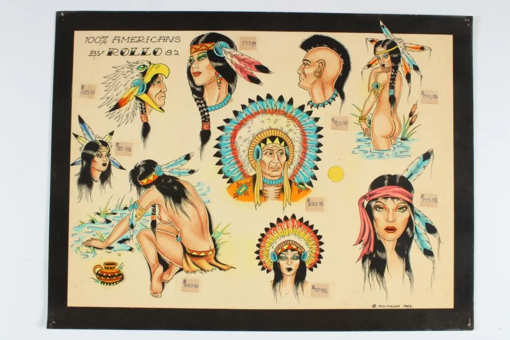 What Is Traditional Native American Tattoo Flash 49native
