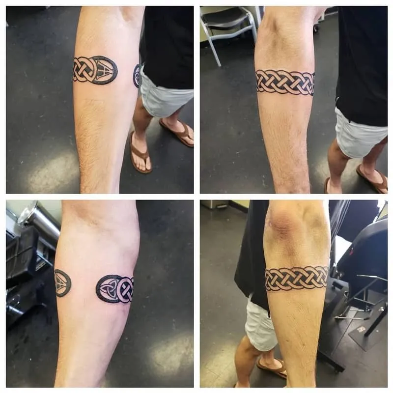 Swirling Tribal Armband Temporary Tattoo
