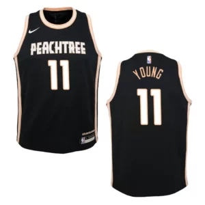 Youth Hawks #11 Trae Young City Jersey - Black - 49Native