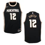 Youth Hawks #12 De'Andre Hunter City Jersey - Black - 49Native