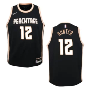 Youth Hawks #12 De'Andre Hunter City Jersey - Black - 49Native