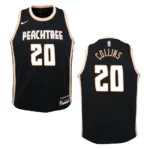 Youth Hawks #20 John Collins City Jersey - Black - 49Native