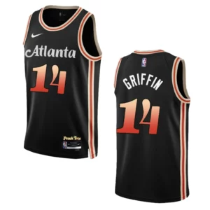 AJ Griffin Black City Edition 2022-23 Atlanta Hawks Swingman Jersey - 49Native