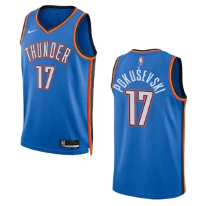 Aleksej Pokusevski Blue Icon Edition 2022-23 Oklahoma City Thunder Swingman Jersey - 49Native