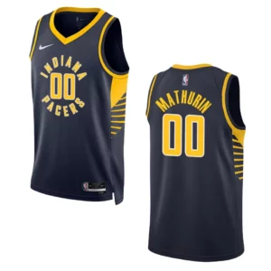 Bennedict Mathurin Navy Icon Edition 2022-23 Indiana Pacers Swingman Jersey - 49Native