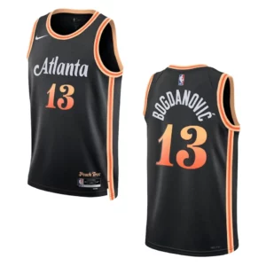 Bogdan Bogdanovic Black City Edition 2022-23 Atlanta Hawks Swingman Jersey - 49Native