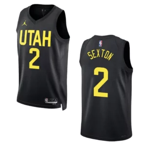 Collin Sexton Black Statement Edition 2022-23 Utah Jazz Swingman Jersey - 49Native
