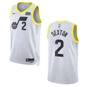 Collin Sexton White Association Edition 2022-23 Utah Jazz Swingman Jersey - 49Native