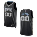 Custom Black City Edition 2022-23 Memphis Grizzlies Swingman Jersey - 49Native