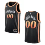 Custom Black City Edition 2022-23 Atlanta Hawks Swingman Jersey - 49Native
