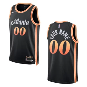 Custom Black City Edition 2022-23 Atlanta Hawks Swingman Jersey - 49Native