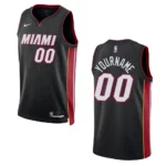 Custom Black Icon Edition 2022-23 Miami Heat Swingman Jersey - 49Native