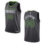 Custom Black Statement Edition 2022-23 Minnesota Timberwolves Swingman Jersey - 49Native